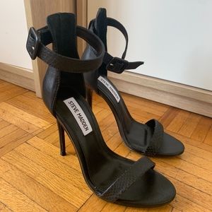 STEVE MADDEN Marley Black Snake Heels